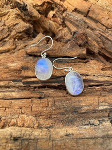 Boucles d'oreilles pendantes en pierre de lune faites à la main, argent sterling 925, bijoux en pierres précieuses pour femmes, cadeau en pierre naturelle - Product Image 5