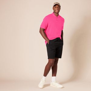 Chemise décontractée pour homme à manches courtes, coupe ample, couleur unie, en polyester/coton tricoté sur mesure, écologique, pour l'été - Product Image 3
