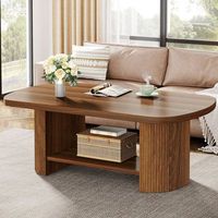 Mesa de centro de madera de diseño con forma minimalista y belleza de madera natural para interiores de casas modernas