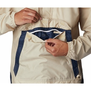 Logo personnalisé et conception veste quart de fermeture éclair pull imperméable à séchage rapide veste de démarrage cordon demi-fermeture éclair pull win - Product Image 3