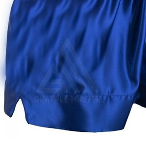 Venta caliente Pantalones cortos tailandeses de color sólido hechos a medida para hombres Ropa de artes marciales en blanco simple Venta en línea - Product Image 5