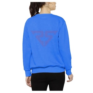 Sublimación de las mujeres sudadera al por mayor logotipo personalizado diseño poliéster algodón señoras en blanco gimnasio manga larga tops sudadera - Product Image 2