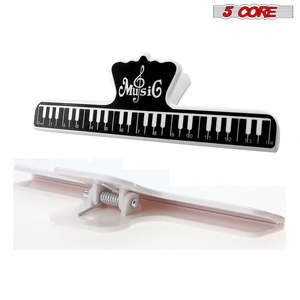 5 Core Music <b>Sheet</b> Holder Clip Durable <b>Black</b> <b>Plastic</b> Page Holder for Piano Keyboard Violin - Product Image 2