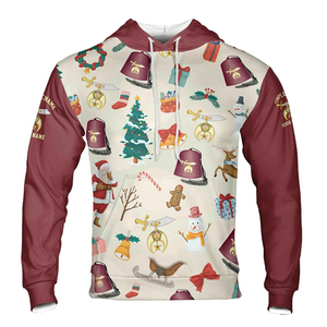 เสื้อฮู้ดผ้าฟลีซผ้าฝ้ายโพลีเอสเตอร์สำหรับผู้ชายและผู้หญิงเสื้อมีฮู้ดปรับแต่งสุขสันต์วันคริสต์มาสด้วยการหดตัวอันสูงส่ง S-5XL - Product Image 5