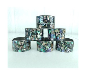 Set of 6 Metal And <b>Crystal</b> Napkin Rings Round Shape Customized Size Napkin Tissue Rings For <b>Top</b> Selling - Product Image 3