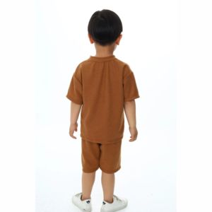 Ensemble de vêtements d'été pour enfants de couleur unie tailles parfaites 0-12T respirant imprimé garçons Shorts vêtements vêtements pour enfants - Product Image 3