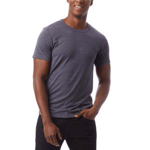 T-shirt girocollo da uomo Alternative Apparel in eco-jersey 100% cotone organico, blu tinta unita, taglia XL - Product Image 4