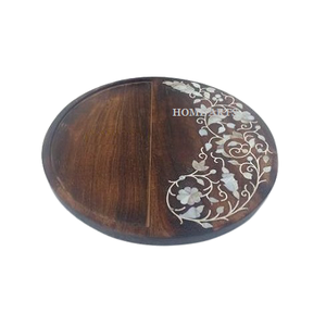 Newest Design Wood <b>Chocolates</b> Tray Customized Size Round Shape Dates Dessert Tray For Hotel Restaurant Use - Product Image 4