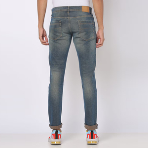 OEM Men's Custom Denim <b>Jean</b> Pants High <b>Waist</b> Streetwear Stretch Clothing Lightweight Soft Smooth Fabric <b>Elastic</b> <b>Waist</b> Straight - Product Image 2