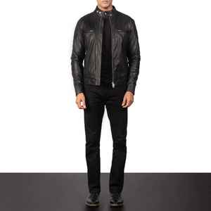 Chaqueta de Cuero para Hombre al por Mayor, Chaqueta de Motociclista de Alta Calidad, Chaqueta Corta Entallada con Cremallera para Hombre - Product Image 6