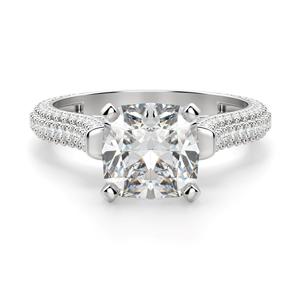 Bague Moissanite en argent sterling 925 pour femme 2.00 TCW avec halo caché pour les mariages ou les cadeaux - Product Image 1