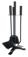 Ensemble de 5 outils de cheminée modernes en fer avec poignées, robustes, pour intérieur et extérieur, pour foyer, décoration de la maison, camping, personnalisable, haute qualité