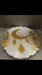 Plateau de service en résine de luxe pour la décoration intérieure moderne, plateau décoratif en résine au design artistique unique, plateau de service en résine époxy - Product Image 6