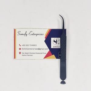 แหนบดัดขนตา Somofy Enterprises รุ่น Crown Design ปลายโค้ง สีดำ สแตนเลส ทนทาน ป้องกันไฟฟ้าสถิต ขนาด 10 มม. สำหรับขายส่ง - Product Image 6