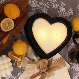 ชามแป้งไม้รูปหัวใจทำด้วยมือชามแป้งสำหรับทำเทียนของขวัญคริสต์มาสจากเวียดนามขายส่ง - Product Image 5