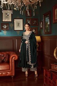 ชุด anarkali สำหรับเย็บปักผ้ากำมะหยี่ล้วนล้วนล้วนชุดผ้ากำมะหยี่หนาคอลเลคชั่นใหม่ออกแบบโดยดีไซเนอร์ - Product Image 3