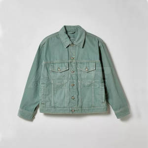 Meilleure qualité hommes décontracté hiver veste fermeture à glissière col Mandarin haute rue lettre motif respirant séchage rapide toile - Product Image 1