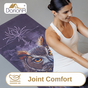 DarianA Owl Design Tapis de yoga rectangulaire en PU antidérapant universel pour fitness - Product Image 4