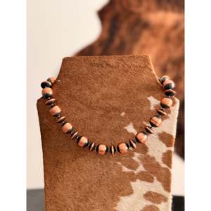 Vintage Bohemian Ethnic <b>Copper</b> Necklace Ball Pattern Navajo Strung Machine Made Diamond Main Stone Religious Islam Gift <b>Chain</b> - Product Image 1