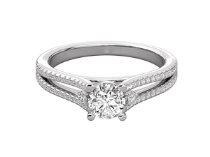 Anillo de Joyería Minimalista, Chapado en Oro de 14K, Corte Brillante Redondo, Diamante Cultivado en Laboratorio, Anillo de Compromiso y Boda para Mujer, Certificado IGI - Product Image 5