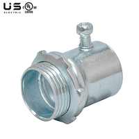 Ensemble de conduits EMT 1/2 "avec connecteur à vis en acier zingué Raccord de tuyau d'accouplement électrique Accessoires de conduits rigides