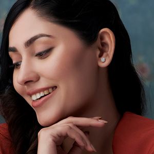 Boucles d'oreilles clous en or jaune 14k/18k avec diamants de laboratoire, tendance, haute qualité, pour filles et femmes, jolies, bijoux en gros - Product Image 3