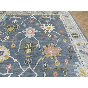 Juego de Alfombras de Lana/Seda Oushak Hechas a Mano con Base de Látex Ecológico de Color Sólido en Rosa Rojo para el Suelo del Hogar - Product Image 6