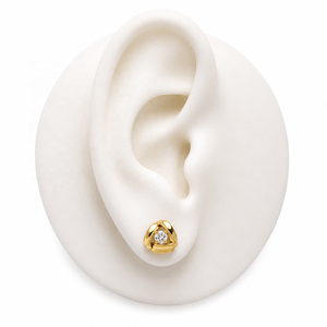 JJBRAVO Pendientes de Oro Sólido de 14k con Cinta Entrelazada y Circonitas, Estilo Contemporáneo y Elegante para Mujer, Joyería Fina, OEM, ODM, Venta al por Mayor - Product Image 5
