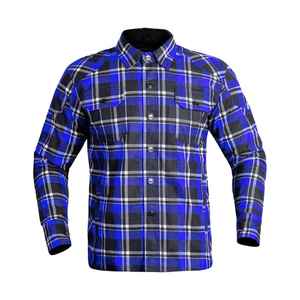 Chemise d'extérieur en flanelle de coton pour hommes Vêtements de travail décontractés à manches longues à carreaux Tissu durable OEM Logo personnalisé Approvisionnement en vrac - Product Image 1