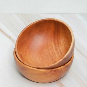 Sustainable kitchen <b>soup</b> <b>bowl</b> set good quality natural wooden serving dining <b>bowls</b> wholesale - Product Image 4