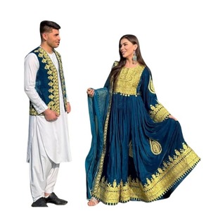 Afghan Kuchi Tribal Women Dresses 100% High Quality Breathable Plus Size Wedding Bridal Dress <b>Lace</b> <b>Appliques</b> Afghani Dress - Product Image 1