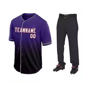 Nouvelle arrivée meilleur matériel uniforme de Baseball Top ten produit d'usure d'équipe ensemble de maillots de Baseball pour hommes uniforme de Baseball Softball - Product Image 5
