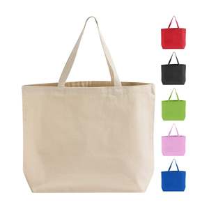 <b>Large</b> Heavy <b>Canvas</b> Tote <b>Bags</b> with Long Web Handles -TG260 Solid Color Pattern - Product Image 1