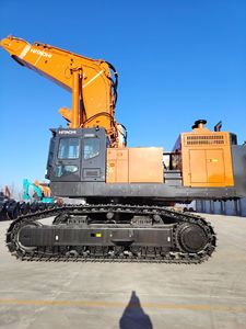 Excavadora de cadenas Hitachi EX1200, máquina de construcción de servicio pesado, color naranja, con motor PLC y alta potencia de excavación. - Product Image 5