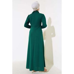 Manga cuello perla vestido Esmeralda - Product Image 1