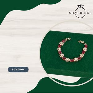 NOVAMART Fine <b>Ruby</b> Radiance Moissanite <b>Bracelet</b> Elegant and Radiant Bangle Jewelry Wholesale Export - Product Image 4