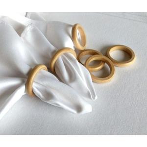 แหวนผ้าเช็ดปากทำจากไม้ดีไซน์ใหม่ทำด้วยมือสำหรับการตกแต่งโต๊ะอาหารที่หรูหราและประณีต - Product Image 2