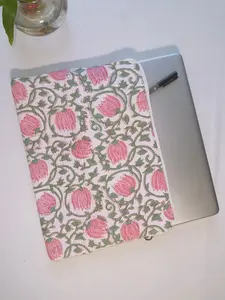 100% Cotton Multi <b>Floral</b> <b>Quilted</b> Laptop Bag Stylish Vintage Printed Elegance and Fashionable Companion - Product Image 4