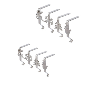 New Arrival Cast Santa-Shaped Silver Metal Clip Hook Home Use Christmas Decoration <b>Stocking</b> <b>Hanger</b> Low Price Wedding Home Use - Product Image 6