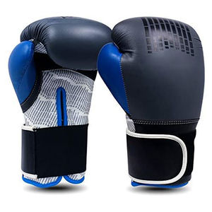 Guantes de entrenamiento de boxeo hechos en fábrica en cuero PU Color dual con impresiones de logotipos personalizados 100% Guante de boxeo de buena calidad - Product Image 1
