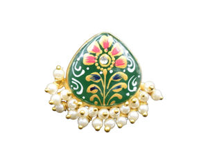 Nueva Colección de Joyería, Hermosos Aretes de Piedra con Baño de Oro Pintados a Mano para Mujeres y Niñas - Product Image 3