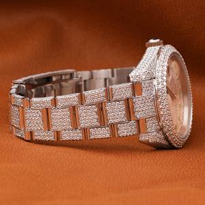 Reloj árabe de lujo para hombre de 41 mm de acero inoxidable de alta calidad Leb Grown Diamond Fashion Iced Out Hip Hop Watch para hombre - Product Image 4