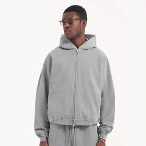 Outdoor <b>Running</b> Wear Good Quality <b>Men</b> Zipper <b>Hoodie</b> Basics Cotton Blended Full Zip Up <b>Hoodie</b> For <b>Men</b> OEM Custom Casual Wear - Product Image 2