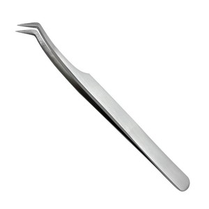 Pince à cils en acier inoxydable de marque de distributeur personnalisée outil d'extension de cils à pointe pointue de vente chaude - Product Image 3