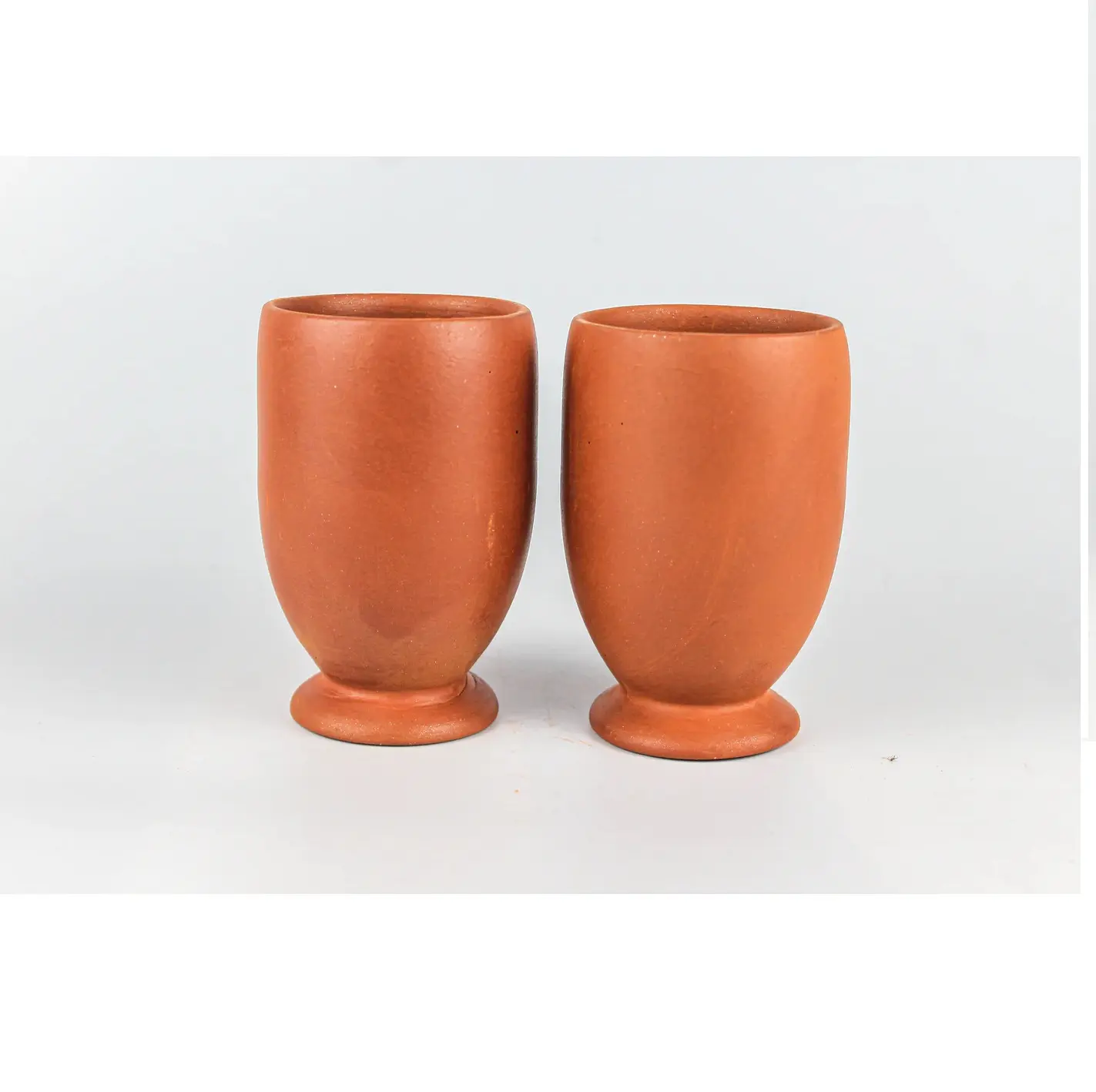 Terracotta bardak çay kupa çay bardağı tek kullanımlık bardak doğal kil ürün içme için fırında kil bardak Terracotta kil cam