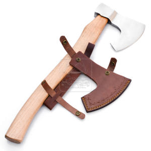 Hacha vikinga hecha a mano, hacha Tomahawk, diseños de grabado intrincados industriales, hoja barbuda, madera dura grabada - Product Image 1