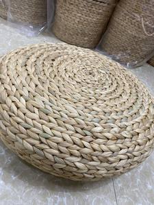 Competitive Price Water Hyacinth Ottoman Cushion Modern Furniture Good Quality Natural Color From Vietnam - Product Image 4