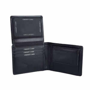 Cartera de Cuero Vacuno para Dinero y Tarjetas, con Múltiples Bolsillos, de Cuero Genuino, Tarjetero Corto, Bifold, Plegable - Product Image 5