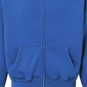 Venta al por mayor personalizada con cremallera ropa de calle con cremallera doble cremallera Polar peso pesado Sudadera con capucha hombres sudaderas con capucha - Product Image 5