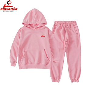 Custom Logo Track Suits French Terry Hoodie Set Mens <b>Blank</b> Heavy <b>Weight</b> Thick Fleece Cotton Oversized Tracksuits for Unisex - Product Image 1